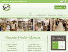 Tablet Screenshot of kirpputorikodinkakkonen.com